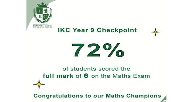 72% of students scored the full mark